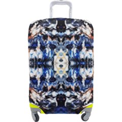 Cobalt Symmetry Luggage Cover (large) by kaleidomarblingart