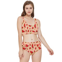 Fruit-water Melon Frilly Bikini Set by nateshop