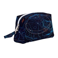 Earth Map Futuristic Globe Wristlet Pouch Bag (medium) by danenraven