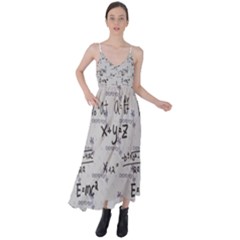 Pattern Wallpaper Math Formula Albert Einstein Tie Back Maxi Dress by danenraven