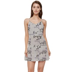 Pattern Wallpaper Math Formula Albert Einstein Short Frill Dress by danenraven