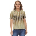 Green Background Line Pattern Women s Short Sleeve Double Pocket Shirt View1