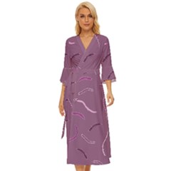 Feather Midsummer Wrap Dress by nateshop