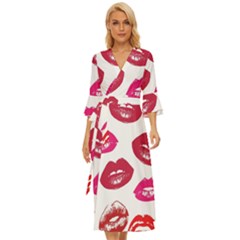 Lips Midsummer Wrap Dress by nateshop