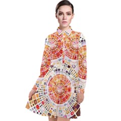 Internet Data Storage Online Long Sleeve Chiffon Shirt Dress by Wegoenart