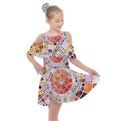 Internet Data Storage Online Kids  Shoulder Cutout Chiffon Dress by Wegoenart