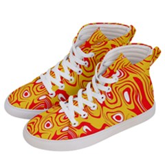 Red-yellow Men s Hi-top Skate Sneakers by nateshop