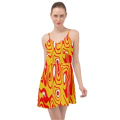 Red-yellow Summer Time Chiffon Dress by nateshop