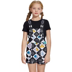 Zodiac Astrology Horoscope Pattern Kids  Short Overalls by Wegoenart