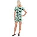 Pattern Ball Soccer Background Short Sleeve Asymmetric Mini Dress View2