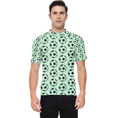 Pattern Ball Soccer Background Men s Short Sleeve Rash Guard by Wegoenart