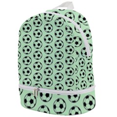 Pattern Ball Soccer Background Zip Bottom Backpack by Wegoenart