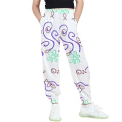Background Pattern Wallpaper Fish Kids  Elastic Waist Pants by Ravend