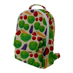 Food Illustration Pattern Texture Flap Pocket Backpack (large) by Ravend