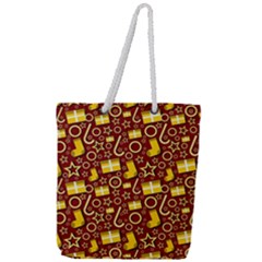 Pattern Paper Fabric Wrapping Full Print Rope Handle Tote (large) by Ravend