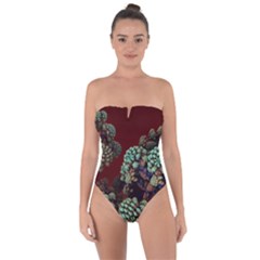 Art 3d Mandelbulb Mandelbrot Fractal Graphic Tie Back One Piece Swimsuit by danenraven