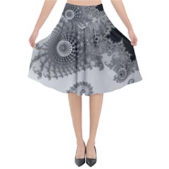 Apple Males Almond Bread Abstract Flared Midi Skirt by danenraven