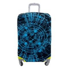 Network Circuit Board Trace Luggage Cover (small) by Ravend