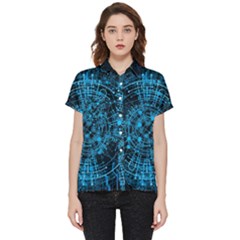 Network Circuit Board Trace Short Sleeve Pocket Shirt by Ravend