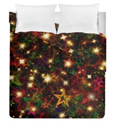 Christmas Xmas Stars Star Advent Background Duvet Cover Double Side (queen Size) by Ravend