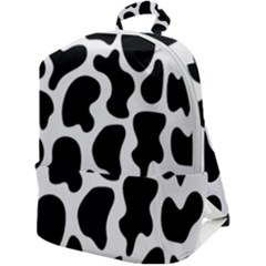 Cow Black And White Spots Zip Up Backpack by ConteMonfrey