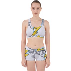 Storm Thunder Lightning Light Flash Cloud Work It Out Gym Set by danenraven