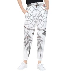 Dreamcatcher Feather Flower Illustration Art Tapered Pants by danenraven
