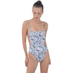 Batik-01 Tie Strap One Piece Swimsuit by nateshop