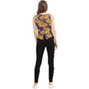 Seamless-pattern Floral Batik-vector V-Neck Cropped Tank Top View2