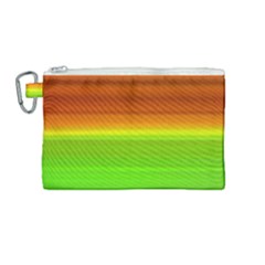 Orange And Green Blur Abstract Print Canvas Cosmetic Bag (medium) by dflcprintsclothing