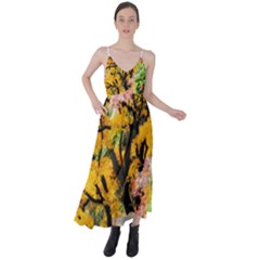 Japan Garden Color Tree Zen Tie Back Maxi Dress by Wegoenart