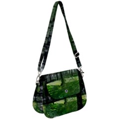 Beeches Trees Tree Lawn Forest Nature Saddle Handbag by Wegoenart