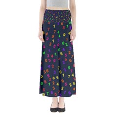 Number Digit Learning Education Full Length Maxi Skirt by Wegoenart