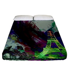 Eiffel Tower Paris France Europe Fitted Sheet (california King Size) by Wegoenart