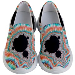 Fractal Abstract Background Kids Lightweight Slip Ons by Wegoenart