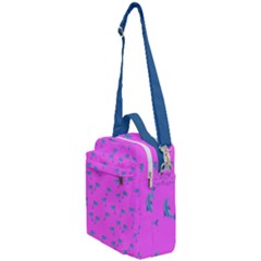 Pink And Blue, Cute Dolphins Pattern, Animals Theme Crossbody Day Bag by Casemiro