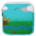 Frog Log Stream River Wallpaper Mini Square Pouch View1