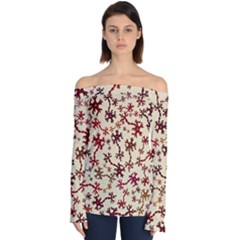 Neuron Nerve Cell Neurology Off Shoulder Long Sleeve Top by Ravend