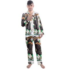 Halloween Men s Long Sleeve Satin Pajamas Set by Sparkle