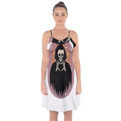 Halloween Ruffle Detail Chiffon Dress by Sparkle