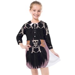 Halloween Kids  Quarter Sleeve Shirt Dress by Sparkle