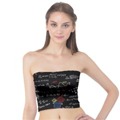 Black Background Text Overlay  Mathematics Formula Tube Top by danenraven