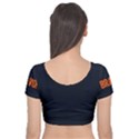 Bravo! Italian saying Velvet Short Sleeve Crop Top  View2