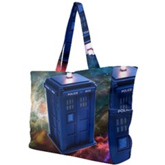 The Police Box Tardis Time Travel Device Used Doctor Who Simple Shoulder Bag by Jancukart