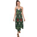 Beautiful Knitted Christmas Xmas Pattern Halter Tie Back Dress  View1