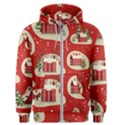 Christmas New Year Seamless Pattern Men s Zipper Hoodie View1