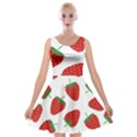 Seamless-pattern-fresh-strawberry Velvet Skater Dress View1