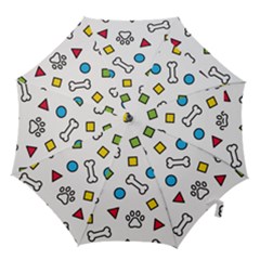 Dog Paw Seamless Pattern Footprint Bone Hook Handle Umbrellas (small) by Jancukart