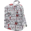 Cute-cat-chef-cooking-seamless-pattern-cartoon Zip Up Backpack View1