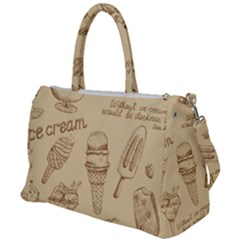 Ice-cream-vintage-pattern Duffel Travel Bag by Jancukart